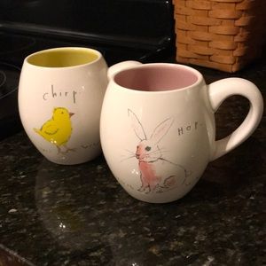 Rae Dunn Set of 2 Easter Mugs
